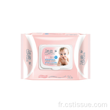 Soins de bébé non tissés doux 30 pièces Wipes humides